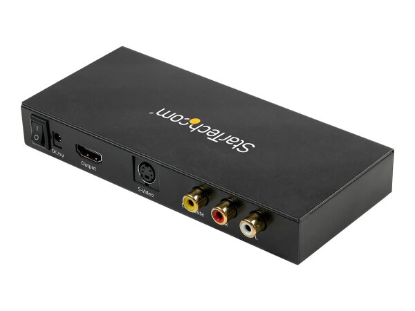 STARTECH.COM S-Video oder Composite zu HDMI Konverter mit Audio - 720p - NTSC & PAL - Analog zu HDMI Upscaler - Mac & Windows