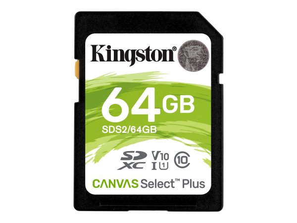 KINGSTON 64GB SDXC Canvas Select Plus 100R C10 UHS-I U1 V10