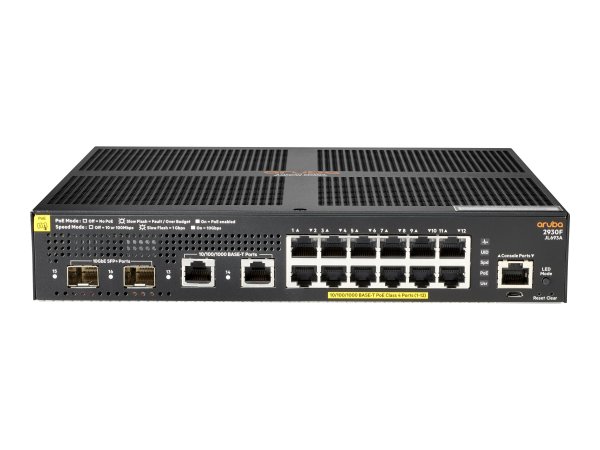 HPE Aruba 2930F 12G PoE+ 2G/2SFP+ Switch EU en