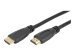 TECHLY HDMI 4K 60Hz High Speed Anschlusskabel 0,5m schwarz mit Ethernet mit 2x19polige vergoldete HDMI Stecker