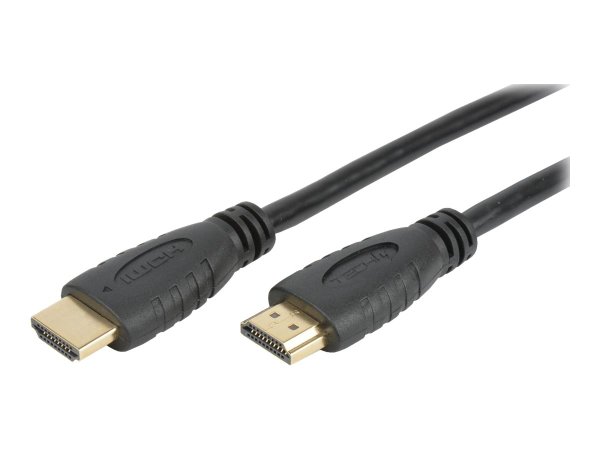 TECHLY HDMI 4K 60Hz High Speed Anschlusskabel 6m schwarz mit Ethernet mit 2x19polige vergoldete HDMI Stecker