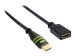 TECHLY HDMI High Speed Verlaengerungskabel 1m schwarz mit Ethernet 4K 30Hz 19pol.HDMI Stecker auf 19pol.HDMI Buchse mit Goldkontakte