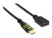 TECHLY HDMI High Speed Verlaengerungskabel 2m schwarz mit Ethernet 4K 30Hz 19pol.HDMI Stecker auf 19pol.HDMI Buchse mit Goldkontakte