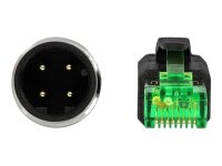 DELOCK Netzwerkkabel M12 4 Pin D-kodiert zu RJ45 Stecker...