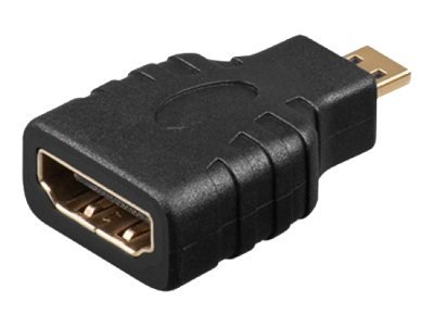 TECHLY Adapter HDMI Buchse 19 polig auf HDMI  Micro D Stecker schwarz vergoldete Kontakte