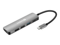 SANDBERG USB-C Dock HDMI+3xUSB+PD 100W