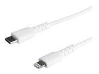 STARTECH.COM USB-C auf Lightning-Kabel 2m Apple Mfi zertifiziert iPhone Ladekabel Aramidfaser weiss RUSBCLTMM2MW