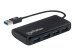 MANHATTAN 4-Port USB 3.2 Gen 1 Hub Vier USB-A-Ports 5 Gbit/s Datenuebertragungsraten Stromversorgung ueber USB schwarz