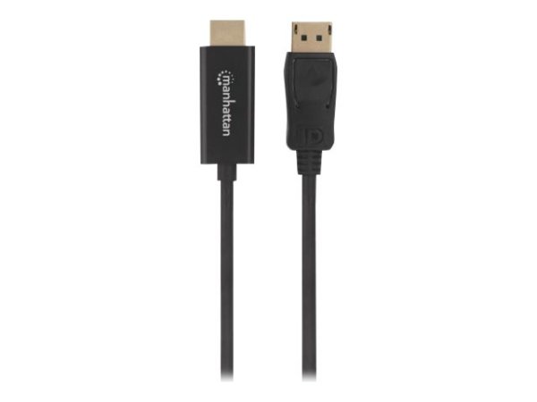 MANHATTAN 1080p60Hz DisplayPort auf HDMI-Kabel DisplayPort-Stecker auf HDMI-Stecker, 1,8 m, schwarz