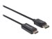 MANHATTAN 1080p60Hz DisplayPort auf HDMI-Kabel DisplayPort-Stecker auf HDMI-Stecker, 1,8 m, schwarz