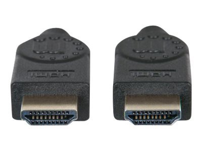 MANHATTAN Premium HDMI-Kabel mit Ethernet-Kanal 4K60Hz 18 Gbit/s Bandbreite HDMI-Stecker auf HDMI-Stecker geschirmt schwarz 1,8m