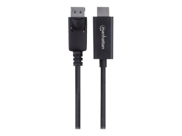 MANHATTAN 4K60Hz DisplayPort auf HDMI-Kabel DisplayPort-Stecker auf HDMI-Stecker 3 m schwarz