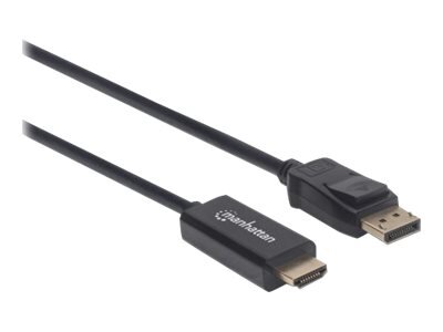 MANHATTAN 4K60Hz DisplayPort auf HDMI-Kabel DisplayPort-Stecker auf HDMI-Stecker 1 m schwarz