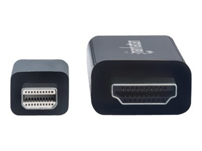 MANHATTAN 4K60Hz Mini-DisplayPort auf HDMI-Kabel Mini-DisplayPort-Stecker auf HDMI-Stecker 1,8m schwarz