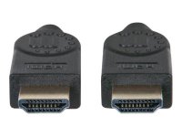 MANHATTAN Premium HDMI-Kabel mit Ethernet-Kanal 4K60Hz 18 Gbit/s Bandbreite HDMI-Stecker auf HDMI-Stecker geschirmt schwarz 5m