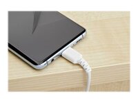 STARTECH.COM RUSB2CC1MW USB-C Kabel 1m hochwertiges USB 2.0 Typ-C Datenübertragungs und Ladekabel St/St Weiss