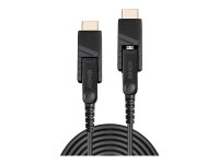 LINDY 10m Fibre Optic Hybrid Micro-HDMI 18G Cable with Detachable HDMI & DVI Connectors