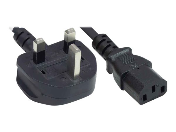 MANHATTAN Stromkabel Kaltgeraete Stecker C13 auf UK-Stecker 1,8m