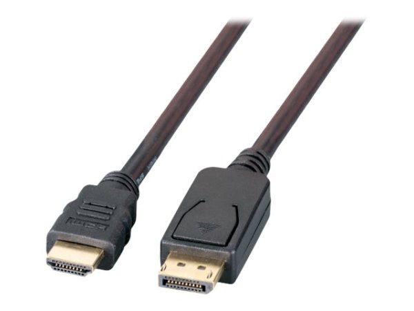 EFB DisplayPort auf HDMI FullHD Anschlusskabel schwarz 1m DisplayPort 20-poliger Stecker auf HDMI Stecker A-A