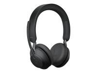 JABRA Evolve2 65 UC Stereo Headset on-ear Bluetooth wireless USB-C noise isolating black with charging stand