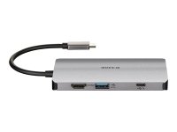 D-LINK DUB-M810 8-in-1 USB-C Hub 3x USB-A 1x HDMI 1x USB-C bis 100W 1x SD/microSD/SDHC/SDXC 1x RJ-45