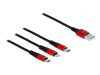 DELOCK USB Ladekabel 3 in 1 für Lightning / Micro...