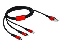 DELOCK USB Ladekabel 3 in 1 für Lightning / Micro...