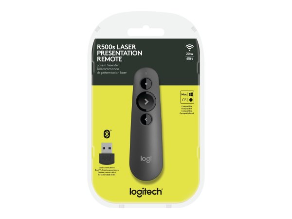 LOGITECH R500s Laser Presentation Remote GRAPHITE