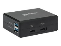 MANHATTAN Smart Video Power Delivery-Ladehub 1x HDMI 1x USB-C PD 45W 1x USB-C 5V/1A 2x USB 3.2 Gen 1 Typ A -Port internes Netzteil