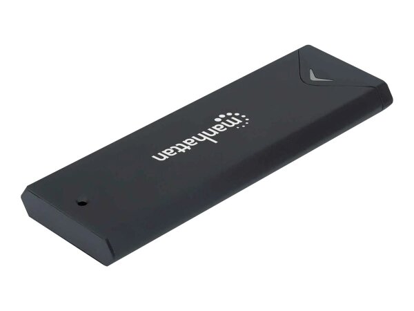 MANHATTAN M.2 NVMe SSD-Festplattengehaeuse USB 3.2 Gen 2 USB-C-Buchsenanschluss fuer bis zu 10 Gbit/s UASP-konform Aluminium schwarz