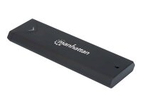 MANHATTAN M.2 NVMe SSD-Festplattengehaeuse USB 3.2 Gen 2 USB-C-Buchsenanschluss fuer bis zu 10 Gbit/s UASP-konform Aluminium schwarz