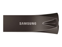 SAMSUNG BAR Plus USB-Stick Typ-A 256GB 400 MB/s Lesen 110 MB/s Schreiben widerstandsfähiger USB 3.1 Titan Gray mit Schlüsselring