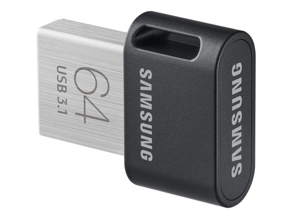 SAMSUNG FIT Plus USB-Stick Typ-A 64GB 300 MB/s Lesen 110 MB/s Schreiben kompakter USB 3.1 Flash Drive mit Schlüsselring Gray