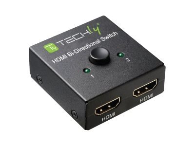 TECHLY HDMI 4K 60Hz Bi-Direktionaler Switch 4K 2-Port schwarz Schaltbar sind zwei HDMI-Quellen an einen einzigen HD-TV oder Projekt.