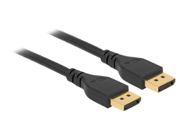 DELOCK DisplayPort Kabel 8K 60Hz 2m DP 8K zertifiziert ohne Einrastfunktion