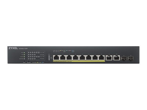 ZYXEL XS1930-12HP 8-port Multi-Gigabit Smart Managed PoE Switch 375Watt 802.3BT 2 x 10GbE + 2 x SFP+ Uplink