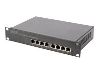 DIGITUS DN-95331 L2 managed Gigabit Ethernet PoE Switch 8-port PoE 10 inch 80W PoE budget