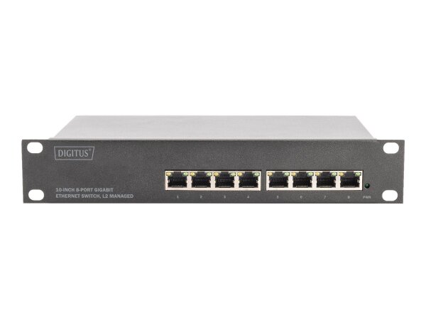 DIGITUS N-80117 L2 managed Gigabit Ethernet Switch 8-port 10 inch