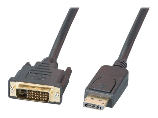 EFB DisplayPort auf DVI Anschlusskabel schwarz 3m DisplayPort 20-poliger Stecker auf DVI Stecker A-A