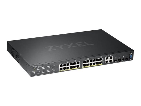 ZYXEL GS2220-28HP EU region 24-port GbE L2 PoE Switch with GbE Uplink 1 year NCC Pro pack license bundled