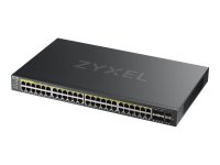 ZYXEL GS2220-50HP EU region 48-port GbE L2 PoE Switch with GbE Uplink 1 year NCC Pro pack license bundled