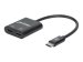 MANHATTAN USB-C Audioadapter mit Power Delivery-Ladeport USB-C Stecker auf USB-C Audioport und USB-C Power Delivery Port schwarz