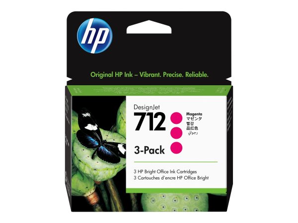 HP 712 3-Pack 29-ml Magenta DesignJet Ink Cartridge