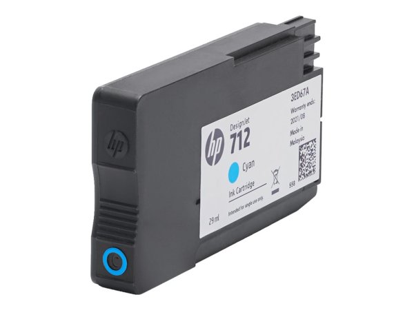 HP 712 3-Pack 29-ml Cyan DesignJet Ink Cartridge