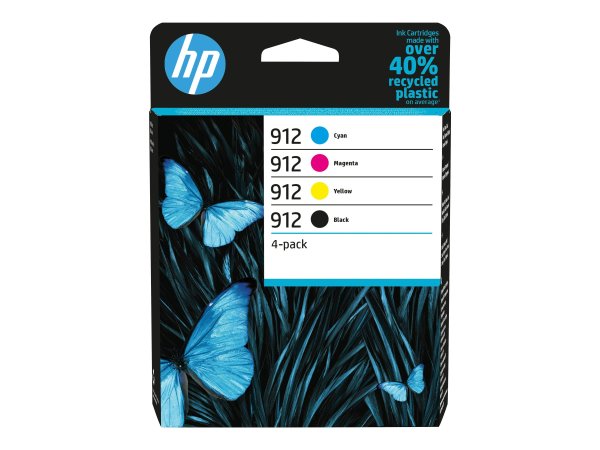 HP 912 CMYK Original Ink Cartridge 4-Pack