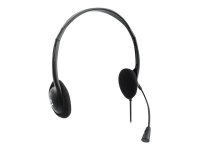 MANHATTAN Stereo USB-Headset Federleichtes ohraufliegendes Design On-Ear kabelgebunden USB-A-Stecker verstellbares Mikrofon schwarz