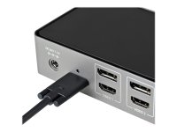 STARTECH.COM USB-C & USB-A Dock - Hybrid Triple Monitor Laptop Docking Station DisplayPort & HDMI 4K 60Hz/85W PD