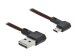 DELOCK EASY-USB 2.0 Kabel Typ-A Stecker zu EASY-USB Typ Micro-B Stecker gewinkelt links / rechts 0,2 m schwarz