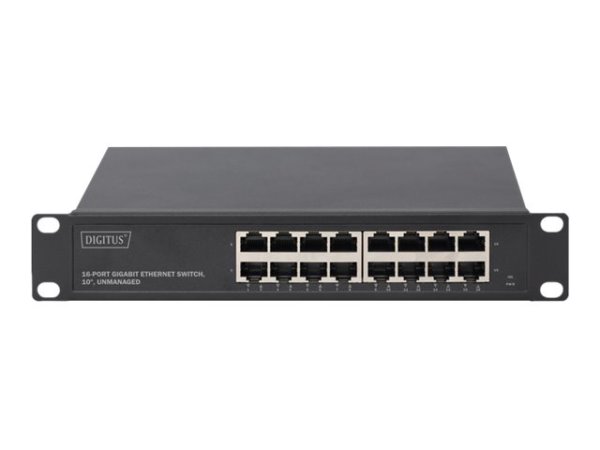 DIGITUS DN-80115 Gigabit Ethernet Switch 16-port 25,4cm 10Zoll unmanaged