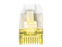 DIGITUS CAT 6A S-FTP Patchkabel Cu LSZH AWG 27/7 Länge 0,5m 10 Stück Farbe Grau